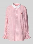 OH APRIL Hemdbluse mit Label-Detail in Rot, Größe L