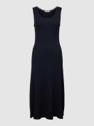 Tommy Hilfiger Midikleid in Feinripp-Optik in Marine, Größe XS