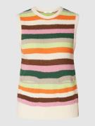 Jake*s Casual Stricktop mit Eingrifftaschen in Offwhite, Größe XS