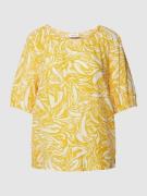 comma Casual Identity Blusenshirt aus Viskose mit Allover-Muster in GE...