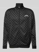 REVIEW Sweatjacke mit Label-Print in Black, Größe XS