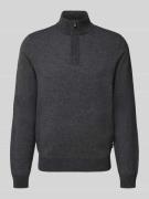 BOSS Regular Fit Troyer aus Schurwoll-Baumwoll-Mix Modell 'HETTORE' in...