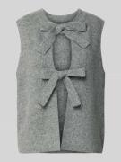 Pieces Regular Fit Strickweste mit Woll-Anteil Modell 'SILLY' in Hellg...