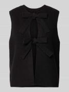 Pieces Regular Fit Strickweste mit Woll-Anteil Modell 'SILLY' in Black...