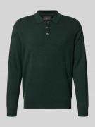 Fynch-Hatton Poloshirt aus Merino-Kaschmir-Mix mit Label-Stitching in ...