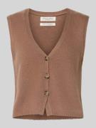 Christian Berg Woman Weste aus reinem Kaschmir in Hazel, Größe S