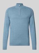 Tom Tailor Regular Fit Troyer aus reine Baumwolle in Jeansblau, Größe ...