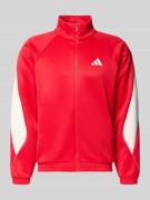 adidas Sportswear Trainingsjacke mit Stehkragen und Logo in Rot, Größe...