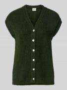 ICHI Strickweste mit V-Ausschnitt Modell 'BELABLUE' in Khaki, Größe M
