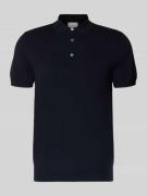Profuomo Slim Fit Poloshirt mit Knopfleiste in Marine, Größe L