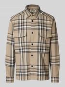 Drykorn Hemdjacke mit Knopfleiste in Mittelbraun, Größe M