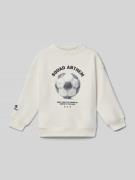 Mango Sweatshirt mit Label-Detail in Offwhite, Größe 116