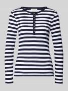 Christian Berg Woman Longsleeve mit kurzer Knopfleiste in Dunkelblau, ...