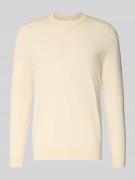 Profuomo Regular Fit Strickpullover mit Seide-Anteil in Offwhite, Größ...