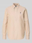 Polo Ralph Lauren Regular Fit Hemdbluse aus Baumwoll-Leinen-Mix in Bei...