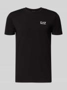 EA7 Emporio Armani T-Shirt mit Label-Print in Black, Größe L