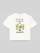 Mango T-Shirt mit Motiv-Print in Offwhite, Größe 116