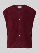 Pieces Relaxed Fit Weste in Leopard-Optik Modell 'KATTY' in Bordeaux, ...