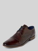 bugatti Schnürschuhe mit Label-Detail Modell 'Morino' in Dunkelbraun, ...