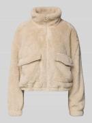 Only Loose Fit Fleecejacke mit Stehkragen Modell 'ANNA CONTACT' in Ecr...