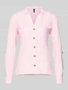 Vero Moda Relaxed Fit Hemdbluse aus reiner Viskose Modell 'BUMPY' in P...