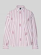 Marc Cain Hemdbluse mit verdeckter Knopfleiste in Weiss, Größe 34