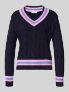 Christian Berg Woman Strickpullover mit V-Ausschnitt in Dunkelblau, Gr...