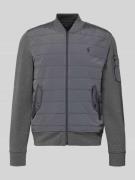Polo Ralph Lauren Steppjacke mit gerippten Abschlüssen in Anthrazit Me...