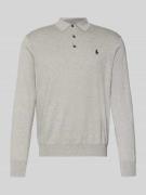 Polo Ralph Lauren Strickpullover mit Polokragen in Hellgrau Melange, G...