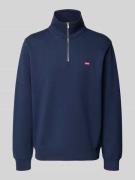 Levi's® Regular Fit Troyer aus reiner Baumwolle in Marine, Größe L