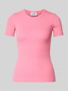 JJXX T-Shirt mit geripptem Rundhalsausschnitt Modell 'FRANKIE' in Pink...