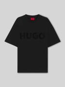 HUGO Oversized T-Shirt aus reiner Baumwolle Modell 'DINKEE' in Black, ...