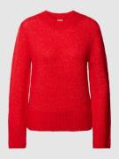 s.Oliver BLACK LABEL Strickpullover mit Alpaka-Woll-Anteil in Rot, Grö...
