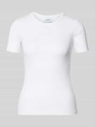 JJXX T-Shirt mit geripptem Rundhalsausschnitt Modell 'FRANKIE' in Weis...
