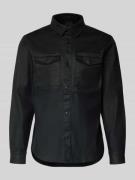 Guess Regular Fit Hemdjacke mit Brusttaschen Modell 'THEO' in Black, G...