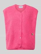 Pieces Relaxed Fit Weste mit Druckknopfleiste Modell 'KATTY' in Neon P...