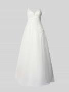 Luxuar Brautkleid mit Details aus Spitze in Offwhite, Größe 34