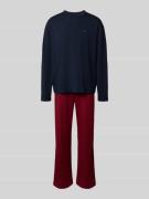 Tommy Hilfiger Regular Fit Pyjama aus Baumwoll-Mix in Rot, Größe L