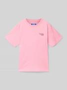 Jack & Jones T-Shirt mit Label-Print Modell 'ROAR' in Rosa, Größe 140