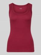 Marc Cain Tanktop mit geripptem Rundhalsausschnitt in Kirsche, Größe 3...