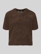 Mango Regular Fit Sweater mit Woll-Anteil Modell 'Tosca' in Dunkelbrau...