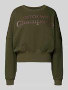 miss goodlife Oversized Sweatshirt aus reiner Baumwolle in Khaki, Größ...