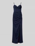 Jake*s Cocktail Abendkleid mit Spaghettiträger in Marine Melange, Größ...