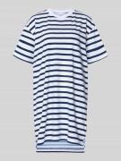 Mey Nachthemd mit geripptem Rundhalsausschnitt in Dunkelblau, Größe L