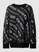 HUGO Strickpullover mit Rundhalsausschnitt Modell 'Sidimmer' in Black,...