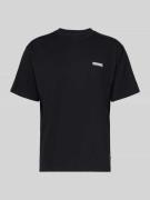 WOODBIRD T-Shirt mit Label-Print Modell 'Baine' in Black, Größe L