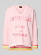 miss goodlife Oversized Sweatshirt mit V-Ausschnitt in Hellrosa, Größe...