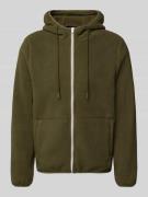 Blend Fleecejacke mit Kapuze Modell 'FROST' in Oliv, Größe 3XL