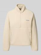 Guess Jeans Sweatshirt mit Stehkragen in Ecru, Größe L