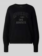 Guess Strickpullover mit Ziersteinbesatz Modell 'LEIGHTON' in Black, G...